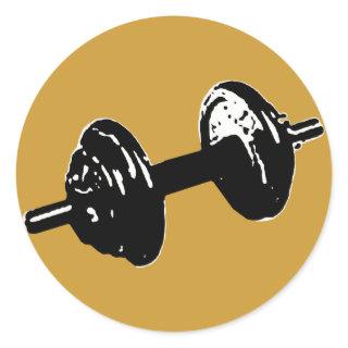 fitness weight classic round sticker