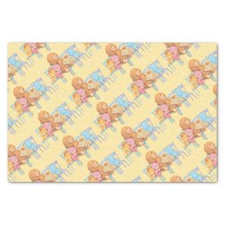 Five Cuddly and Colorful Bears On Chairs Tissue Paper