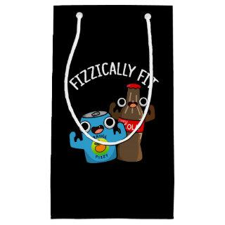 Fizzically Fit Funny Fizzy Cola Pun Dark BG Small Gift Bag