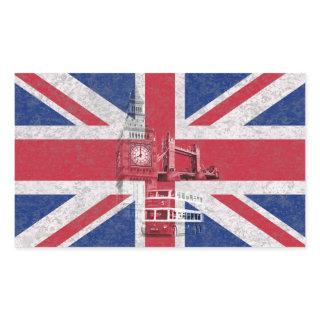 Flag and Symbols of Great Britain ID154 Rectangular Sticker