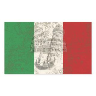 Flag and Symbols of Italy ID157 Rectangular Sticker