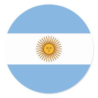 Flag of Argentina - Bandera de Argentina Classic Round Sticker