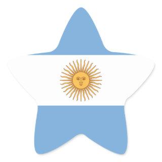 Flag of Argentina Star Sticker