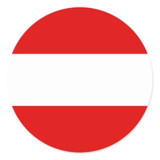 Flag of Austria Classic Round Sticker