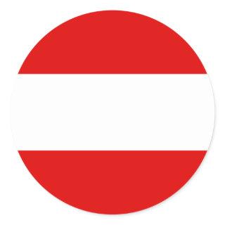 Flag of Austria Classic Round Sticker