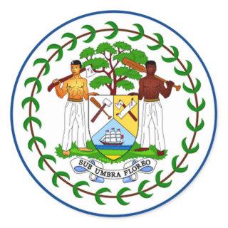 Flag of Belize Classic Round Sticker