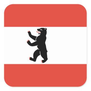 Flag of Berlin Square Sticker