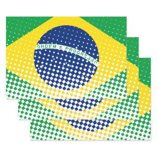 Flag Of Brazil With Halftone Effect  Sheets