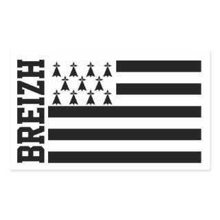 Flag of Brittany, France Rectangular Sticker
