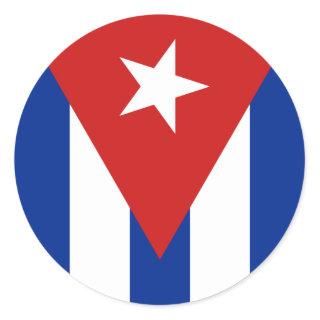 Flag of Cuba - Bandera de Cuba  Classic Round Sticker