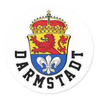 Flag of Darmstadt, Germany Classic Round Sticker