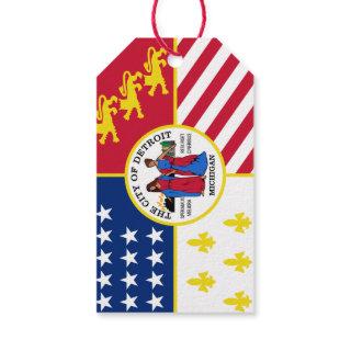 Flag of Detroit, Michigan Gift Tags