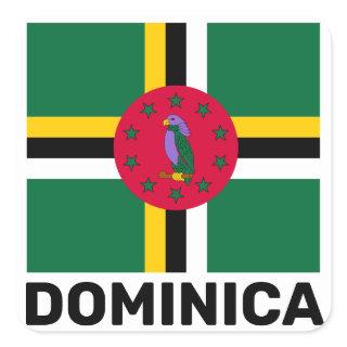 Flag of Dominica Square Sticker