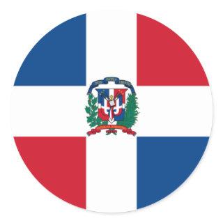 Flag of Dominican Republic Classic Round Sticker