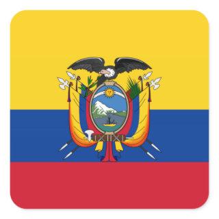 Flag of Ecuador Square Sticker