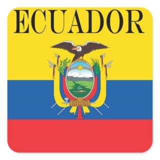 Flag of Ecuador Square Sticker
