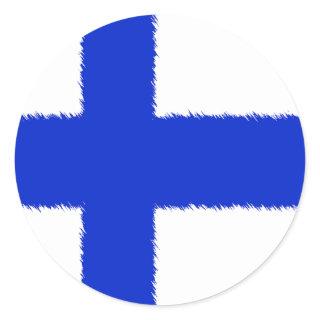 Flag of Finland Classic Round Sticker
