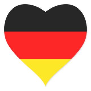 Flag of Germany Heart Sticker