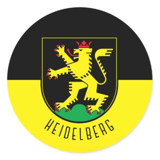 Flag of Heidelberg - GERMANY Classic Round Sticker