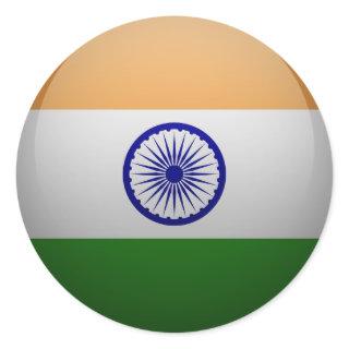 Flag of India Classic Round Sticker