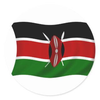 Flag of Kenya Classic Round Sticker