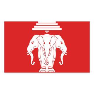Flag of Laos (1952-1975) - ທຸງຊາດລາວ Rectangular Sticker