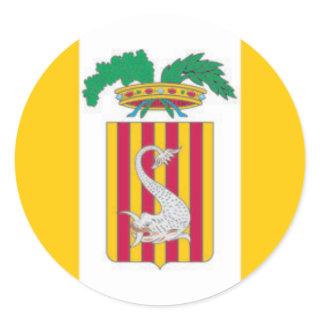 Flag of Lecce, Apulia (Italy) Classic Round Sticker