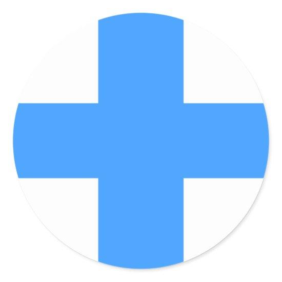 Flag of Marseille Classic Round Sticker