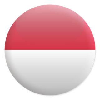 Flag of Monaco Classic Round Sticker