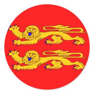 Flag of Normandy Classic Round Sticker