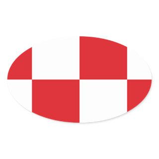 Flag of North Brabant Oval Sticker