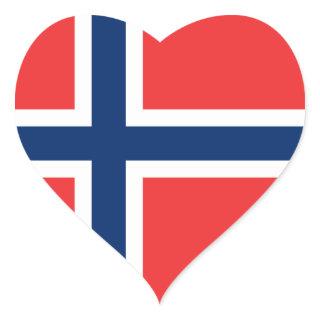 Flag of Norway Heart Sticker