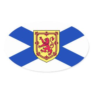 Flag of Nova Scotia, Canada Oval Sticker
