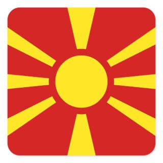 Flag of Republic of Macedonia Square Sticker