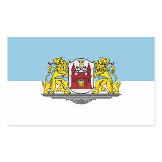 Flag of Riga, Latvia Rectangular Sticker