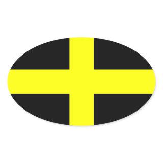 Flag of Saint David (Wales) Oval Sticker