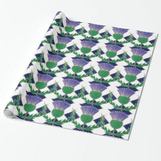 Flag of Scotland and Thistle