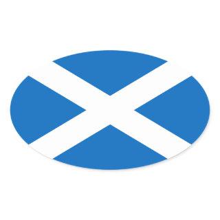 Flag of Scotland - Bratach na h-Alba Oval Sticker