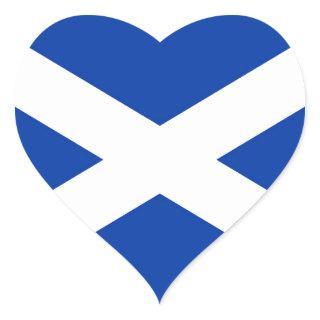 Flag of Scotland Saltire - High Quality Image Heart Sticker