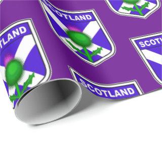 flag of Scotland with a thistle in a shield