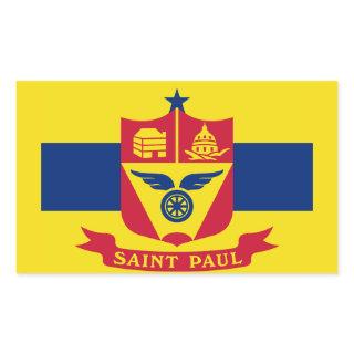 Flag of St Paul, Minnesota Rectangular Sticker