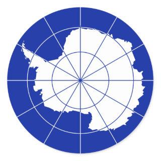 Flag of the Antarctic Treaty Classic Round Sticker
