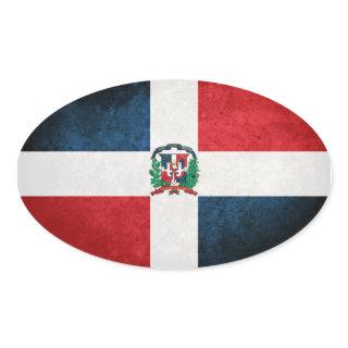 Flag of the Dominican Republic Oval Sticker
