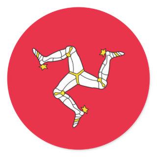 Flag of The Isle of Man Classic Round Sticker