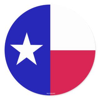 Flag of the state of Texas Classic Round Sticker