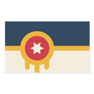 Flag of Tulsa, Oklahoma Rectangular Sticker