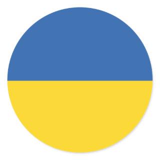 Flag of Ukraine Button Classic Round Sticker