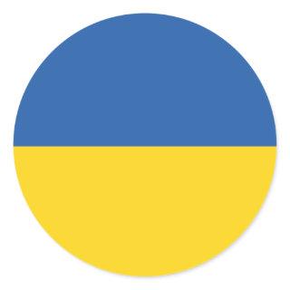 Flag of Ukraine Button Classic Round Sticker