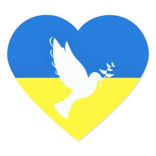 Flag of Ukraine Dove of Peace Sticker - Freedom