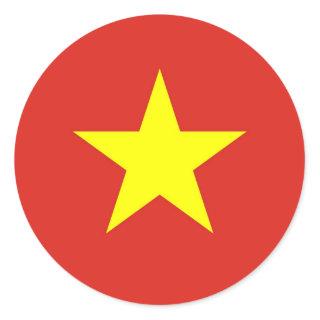 Flag of Vietnam - Quốc kỳ Việt Nam Classic Round Sticker